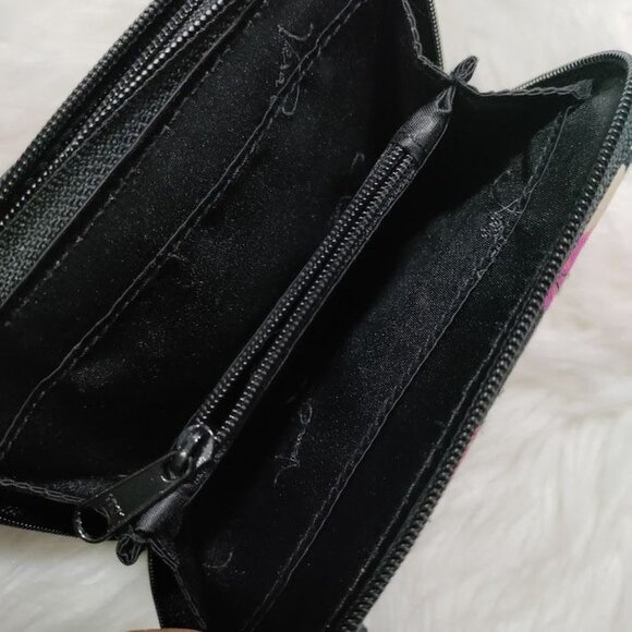 Vera Bradley Purple Floral Wristlet Wallet Classic Boho Print - Picture 3 of 7